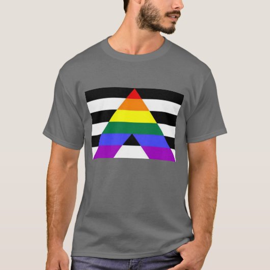 LGBTQ+ Ally Flag T-shirt (Voorkant)