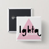 LGBTQ alsjeblieft Vierkante Button 5,1 Cm (Voorkant /achterkant)