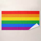 LGBTQ+ Arc-en-ciel (Serviette de bain)