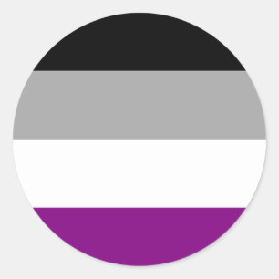 LGBTQ Asexual Pride Ronde Sticker
