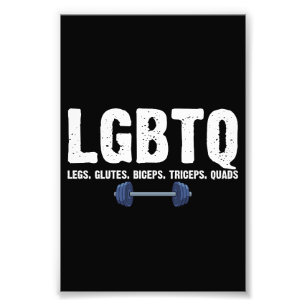 LGBTQ Benen Billen Biceps Triceps Quadriceps Gymli Foto Afdruk