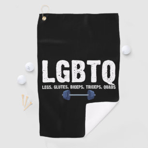 LGBTQ Benen Billen Biceps Triceps Quadriceps Gymli Golfhanddoek