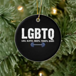 LGBTQ Benen Billen Biceps Triceps Quadriceps Gymli Keramisch Ornament