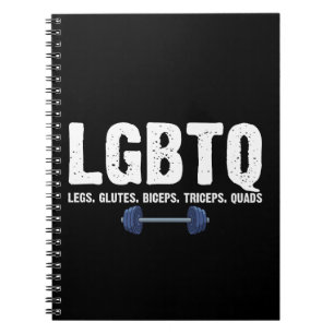 LGBTQ Benen Billen Biceps Triceps Quadriceps Gymli Notitieboek
