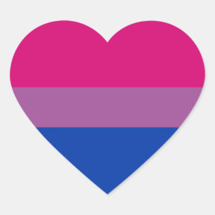 LGBTQ Biseksuele Pride Vlag Hart Sticker