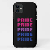 LGBTQ Bisexual Pride Herhaalde tekst Case-Mate iPhone Case (Achterkant)