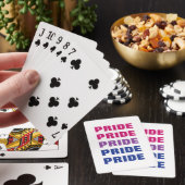 LGBTQ Bisexual Pride Herhaalde tekst Pokerkaarten (Insitu)