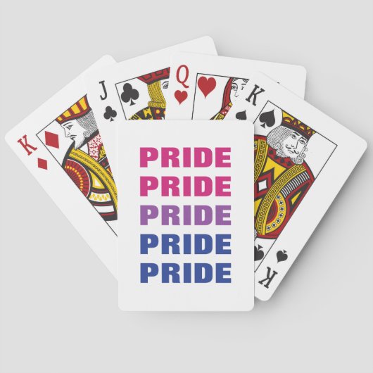 LGBTQ Bisexual Pride Herhaalde tekst Pokerkaarten (Achterkant)