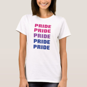 LGBTQ Bisexual Pride Herhaalde tekst T-shirt