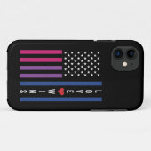LGBTQ Bisexual Pride Love Wint Amerikaanse vlag Case-Mate iPhone Case (Achterkant (horizontaal))