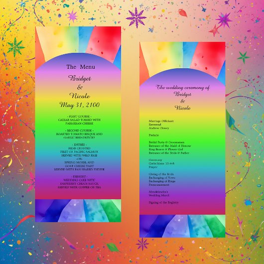 lgbtq bisexuel programme de mariage et menu