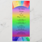 lgbtq bisexuel programme de mariage et menu (Devant)