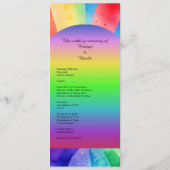 lgbtq bisexuel programme de mariage et menu (Dos)