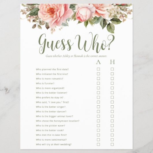 LGBTQ Blush Bloemen Vrijgezellenfeest Games Flyer (Achterkant)