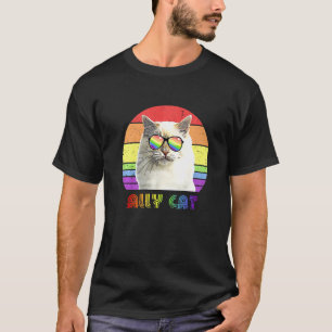 Lgbtq- bondgenoot kat regenboog Gay Pride-vlag Lgb T-shirt