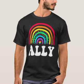 Lgbtq-bondgenoot Wees jezelf Lgbt Wees aardig Rege T-shirt