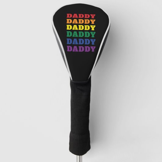 LGBTQ Dad Gay Pride Dad Vaderdag Golfheadcover (Voorkant)