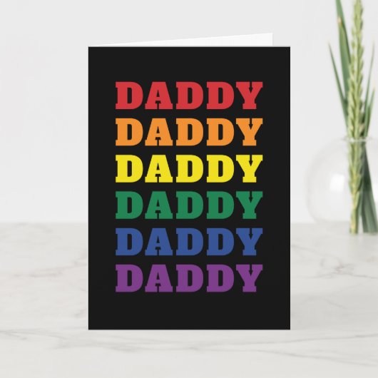 LGBTQ Dad Gay Pride Dad Vaderdag Kaart (Voorkant)