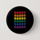 LGBTQ Dad Gay Pride Dad Vaderdag Ronde Button 5,7 Cm (Voorkant)