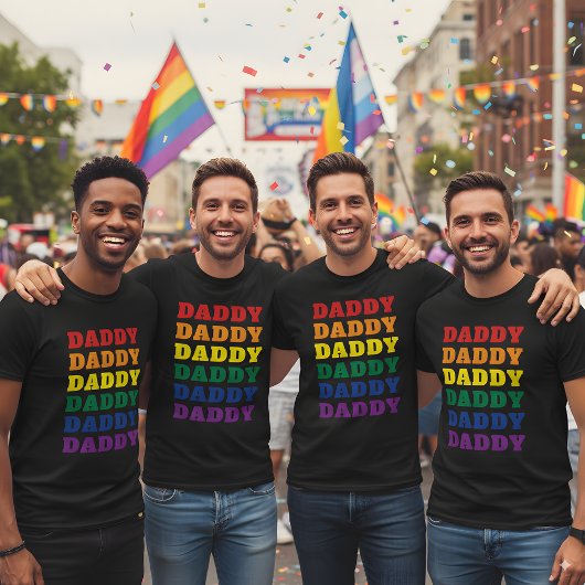 LGBTQ Dad Gay Pride Dad Vaderdag T-shirt