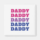 LGBTQ Daddy Biseksuele Pride Papa Vaderdag Magneet (Voorkant)