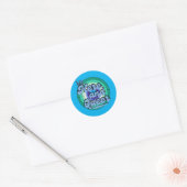 LGBTQ: De vlag van de Mannelijke Gay - hier en Que Ronde Sticker (Envelop)