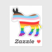 LGBTQ-democraat Sticker (Vel)