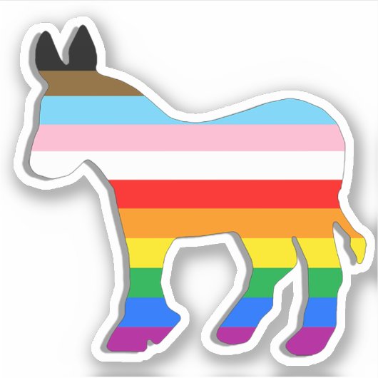 LGBTQ-democraat Sticker (Voorkant)