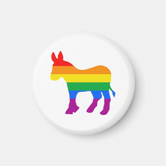 LGBTQ Democrat Pride Magneet (Voorkant)