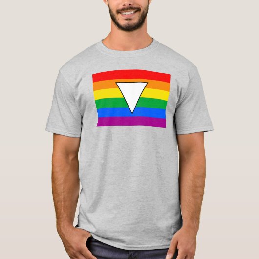 LGBTQ+ driehoek en regenboogpride T-shirt (Voorkant)