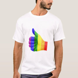 LGBTQ duikt op regenbooghand T-shirt