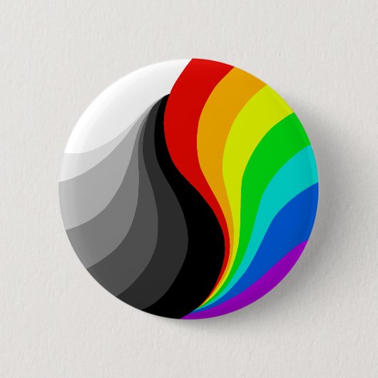 LGBTQ en Ally ying yang Button (Voorkant)