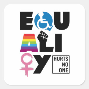 LGBTQ Equality Hures No One Vierkante Sticker