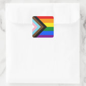 LGBTQ & Fierté - Autocollants Drapeau de la Progre (Sac)