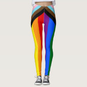 LGBTQ & Fierté Leggings - Arc-en-ciel drapeau de p (Devant)