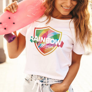 LGBTQ Fun Rainbow Pride Kleurrijke Heart Shield Tri-Blend Shirt