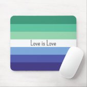 LGBTQ Gay Flag Love is Love Custom Text Muismat (Met muis)