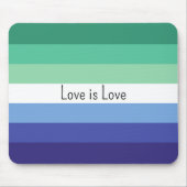 LGBTQ Gay Flag Love is Love Custom Text Muismat (Voorkant)