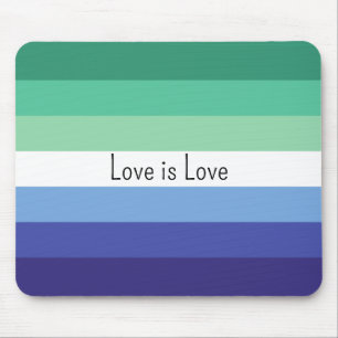 LGBTQ Gay Flag Love is Love Custom Text Muismat