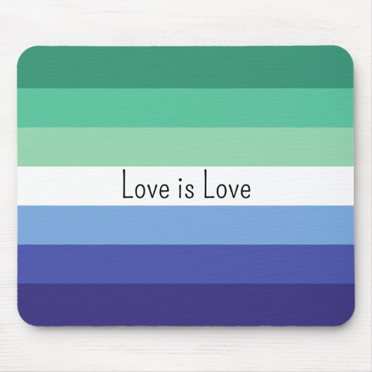 LGBTQ Gay Flag Love is Love Custom Text Muismat (Voorkant)