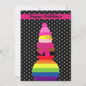 Lgbtq gay gay Snowman carte de Noël (Devant)