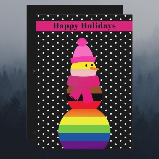 Lgbtq gay gay Snowman carte de Noël
