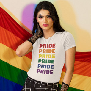 LGBTQ Gay Pride Herhalende Tekst T-shirt