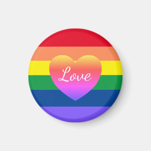 LGBTQ Gay Pride Kleurrijke Rainbow Heart Love Magneet