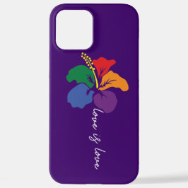 LGBTQ Gay Pride - LOVE IS LAGE regenboogtrap iPhone 12 Pro Max Hoesje