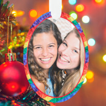 LGBTQ Gay pride photo personnalisé Rainbow Frame O