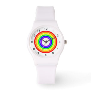 LGBTQ GAY PRIDE RAINBOW COLOREN TIJD VOOR GELIJKHE HORLOGE