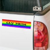 LGBTQ Gay Pride Rainbow Flag Bumpersticker (Op Truck)