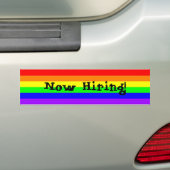 LGBTQ Gay Pride Rainbow Flag Bumpersticker (Op auto)