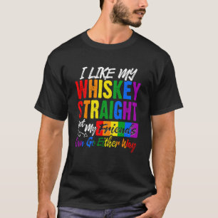 LGBTQ Gay Zoals Mijn Whiskey Straight Friends Prid T-shirt